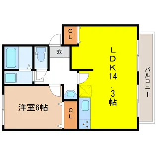 リブレスト鈎取III【2階】の間取り