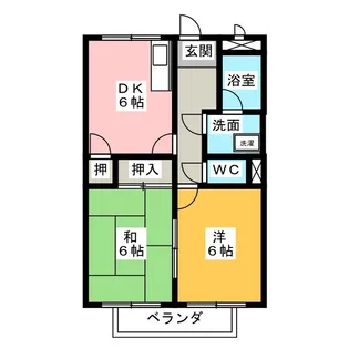 サープラス ウエカワ A【2階】の間取り