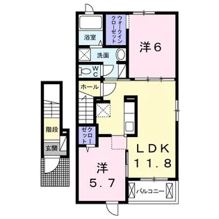 ファースト・リングV【2階】の間取り
