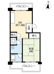 UR醍醐石田【1階】の間取り