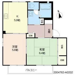 パルモ A棟【2階】の間取り