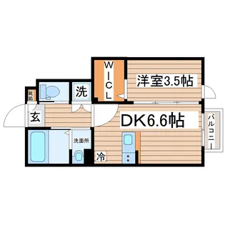 宮城県仙台市太白区根岸町【アパート】の間取り