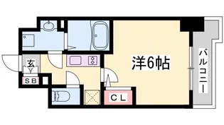 エスリード神戸三宮【6階】の間取り