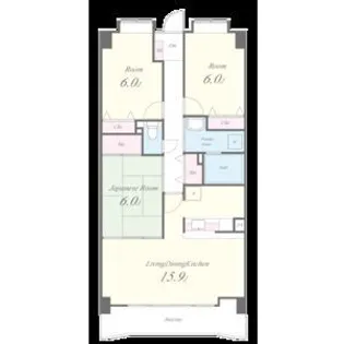 リーフマンション グロリアス【1階】の間取り