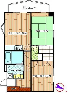 グランデ・ソネB【1階】の間取り