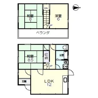 岡山県岡山市中区湊【一戸建】の間取り