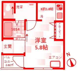 プレミアムシティガーデン矢向【2階】の間取り