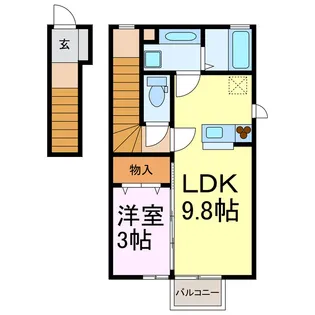 クラージュHINATA【2階】の間取り