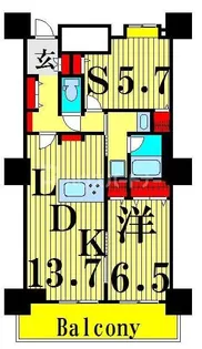 ロイヤルパークスタワー南千住【25階】の間取り
