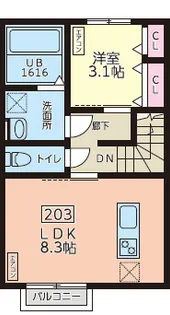 デュマンA【2階】の間取り
