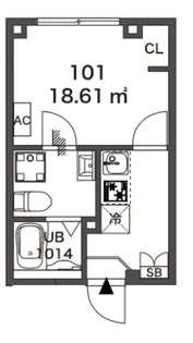 リバース笹塚【1階】の間取り
