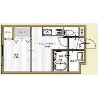 フェリシダ八幡【2階】の間取り