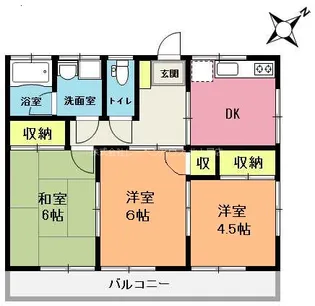 ホワイトハイツ【2階】の間取り