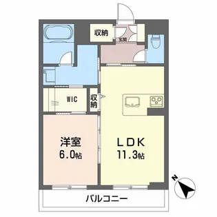 シャーメゾンアルバスII【3階】の間取り