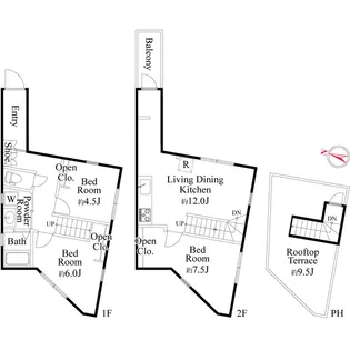 ファミーユ竹ノ塚【2階】の間取り