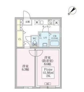 スカイラシクラス平和台【2階】の間取り
