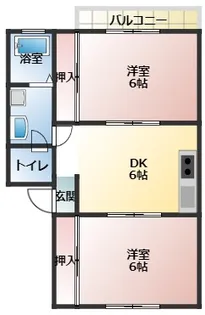 シャトーコスモスII【2階】の間取り