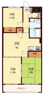 ロイヤルマンション中西【2階】の間取り