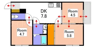 リレイズ広瀬【4階】の間取り