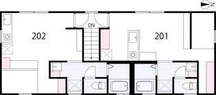 個民家。営所通【2階】の間取り