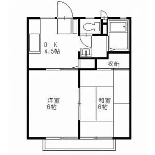 菊地ハイツC【2階】の間取り