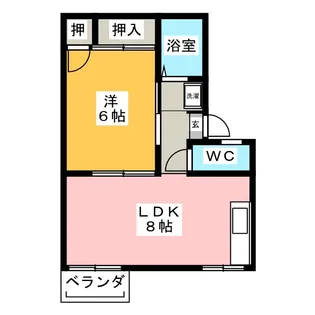 ヴィラ・アカンサス B【2階】の間取り