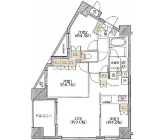 ダイナシティ西横浜【4階】の間取り