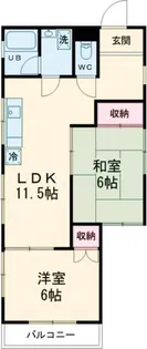 粕谷ビル【4階】の間取り