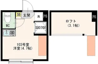 東京都江東区南砂4【アパート】の間取り