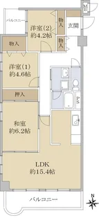 ルネッサコートASHIYA【2階】の間取り