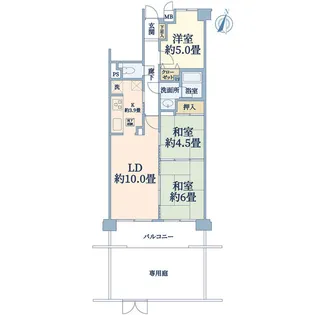 台原シティハウス【1階】の間取り