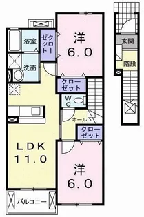 ミドルスクエア【2階】の間取り