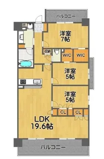 サンクレイドルちはら台ステーションウィズ【8階】の間取り