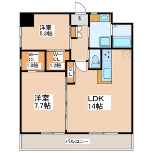 キャッスル上野3番館【3階】の間取り