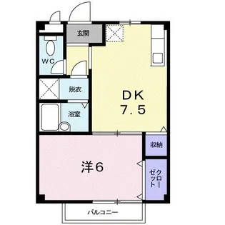 茨城県小美玉市中延【アパート】の間取り
