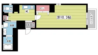 大阪府豊中市北桜塚1【マンション】の間取り
