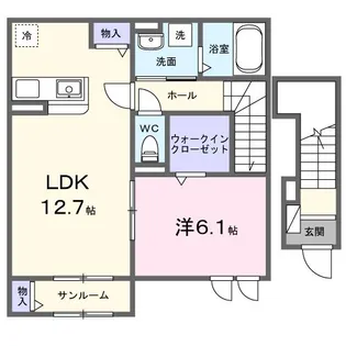 サンホワイト駅西【2階】の間取り