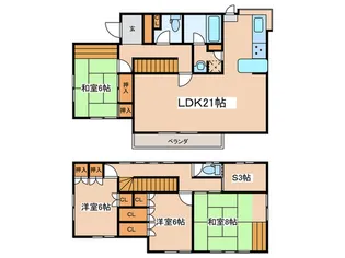 東京都多摩市馬引沢1【一戸建】の間取り
