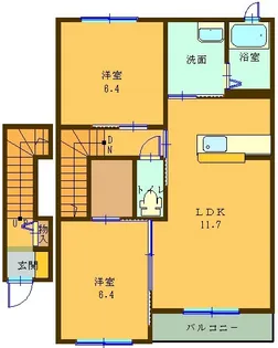 並木F【2階】の間取り