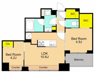 プライマル品川大井町【8階】の間取り