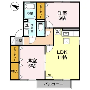 グリーンハイツ【1階】の間取り