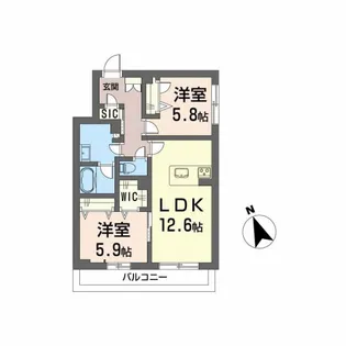メゾンドノアール【3階】の間取り
