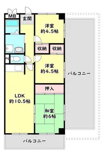 キャピタル・キダ【4階】の間取り