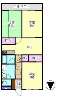 セゾンマンション【2階】の間取り