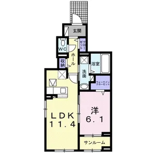 ブラン ノワール【1階】の間取り