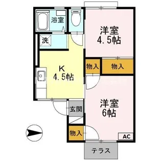 グリーンパレス【1階】の間取り