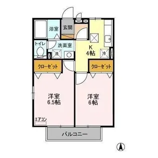 ラ・グラシューズ【1階】の間取り