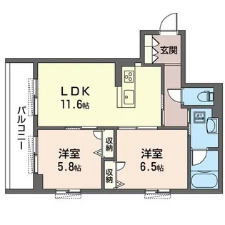 ククルーマウンテン【1階】の間取り