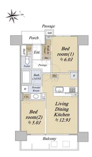 ミッドヒルズ神戸三宮【11階】の間取り
