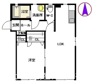 エル・クラシコ植松【1階】の間取り